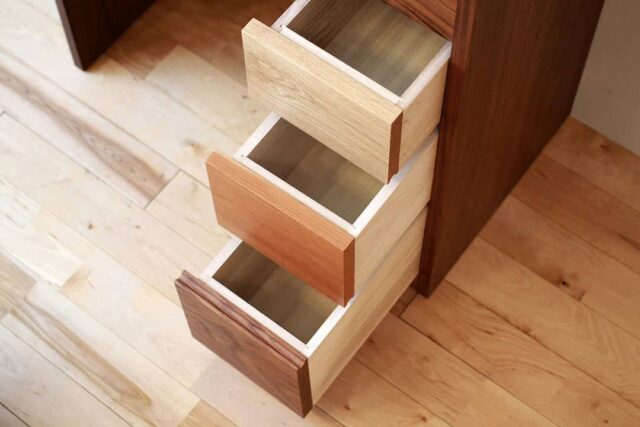 使いやすい深さ違いの引き出し
