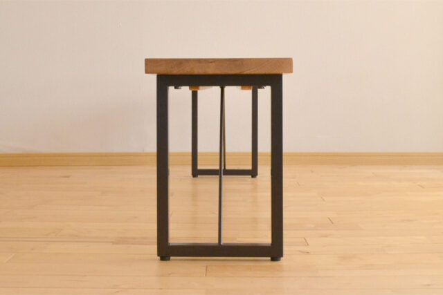 スチール×天然木の融合