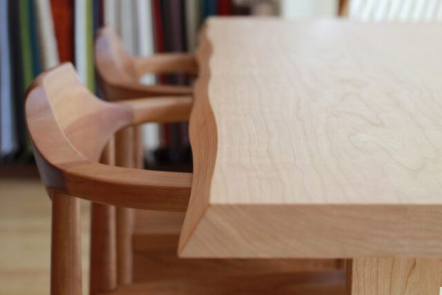 一枚板風ウェーブ加工