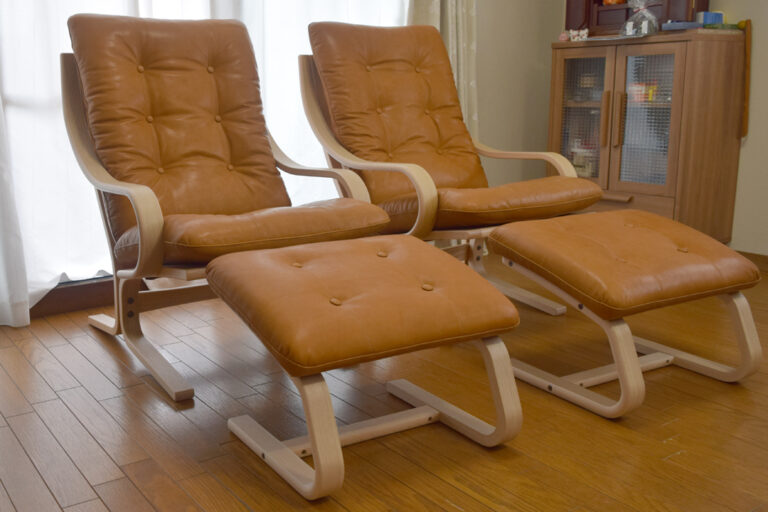 オイルレザーのパーソナルソファ Agio納品事例